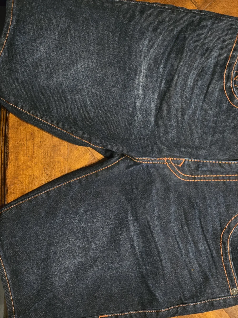 Men's Dark Indigo Jeans with Contrast Stitching